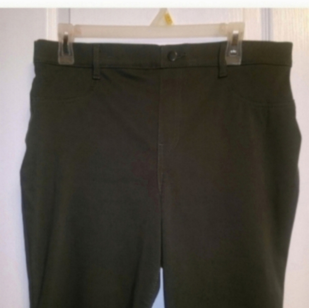 Time & Tru Leggings Girls (12-14) Dark Green Skinny Pull On Stretch EUC Casual